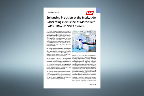 LUNA 3D - SGRT for patient positioning and monitoring | LAP