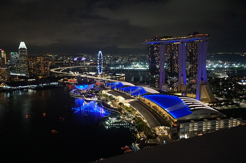 LAP evening event with view over Singapore Bay