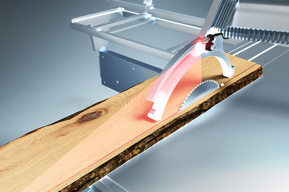 Line laser for precise marking of cutting lines at a table saw