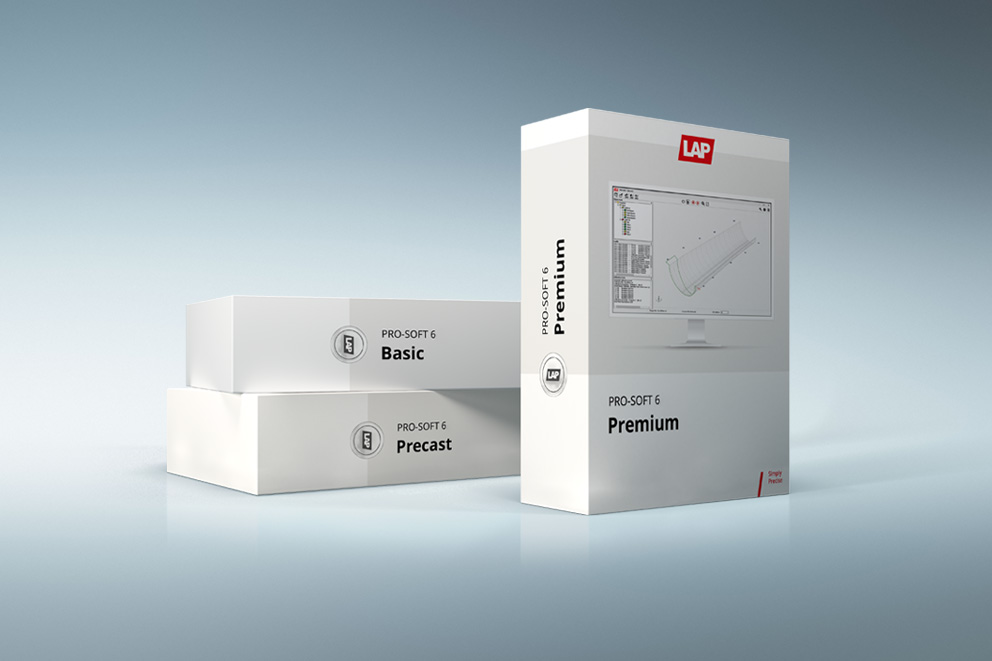 PRO-SOFT 6 está disponible en tres variantes personalizadas: PRO-SOFT Basic, PRO-SOFT Precast y PRO-SOFT Premium. 