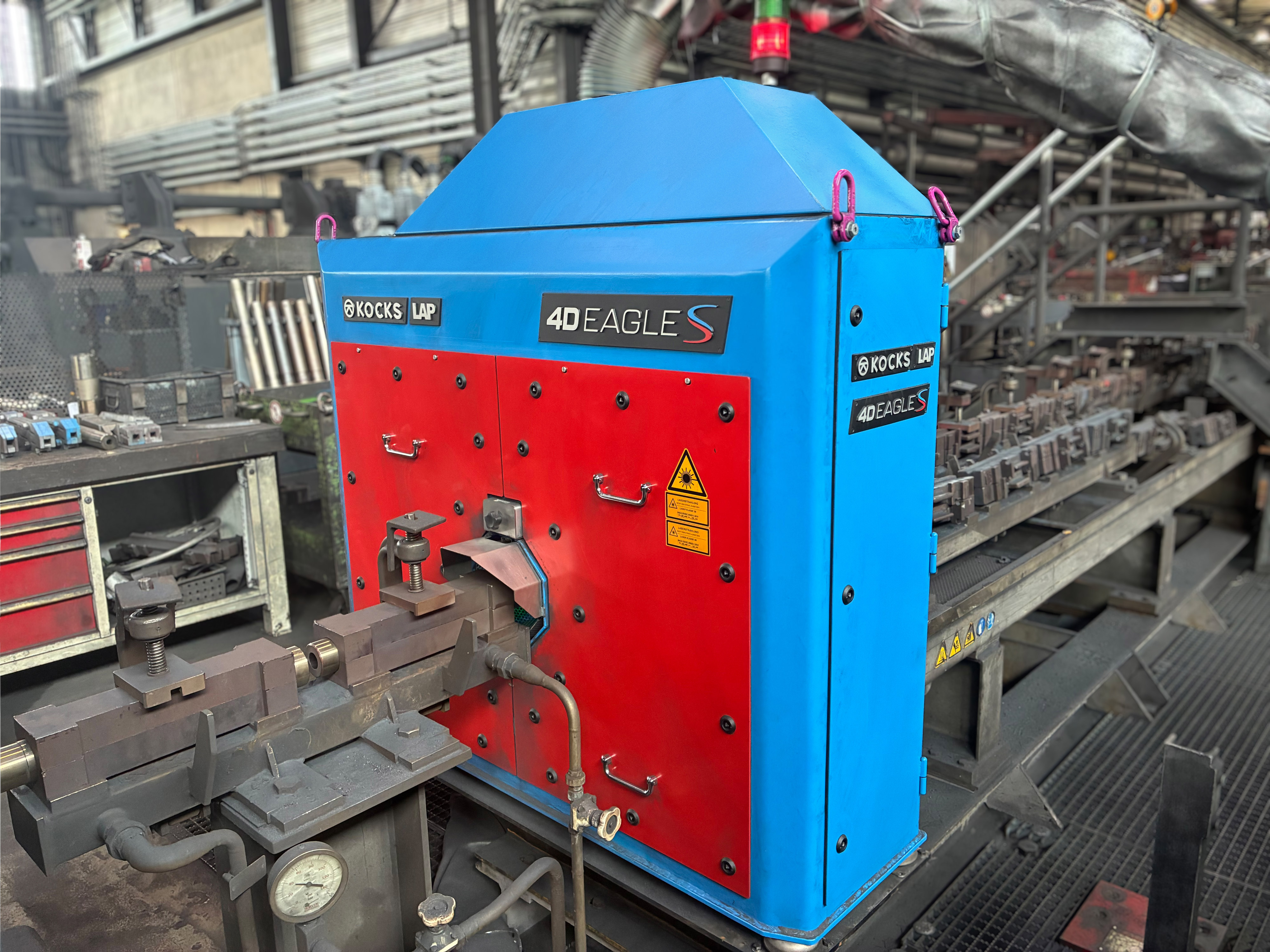 El primer sistema de medición 4D EAGLE S 50 del mundo en uso industrial, instalado en la planta de laminación de BSW en Kehl, Alemania