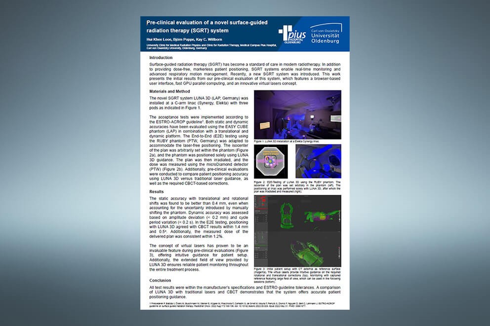 Pre-clinical evaluation of a novel surface-guided radiation therapy (SGRT) system