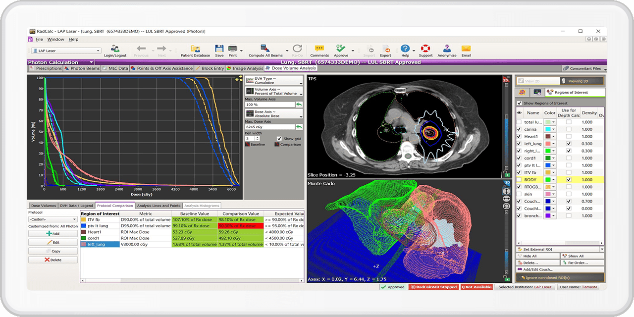 RadCalc Screenshot Dose Analysis