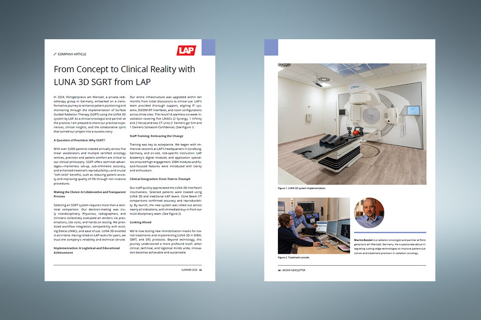 EFOMP: From Concept to Clinical Reality with LUNA 3D SGRT from LAP