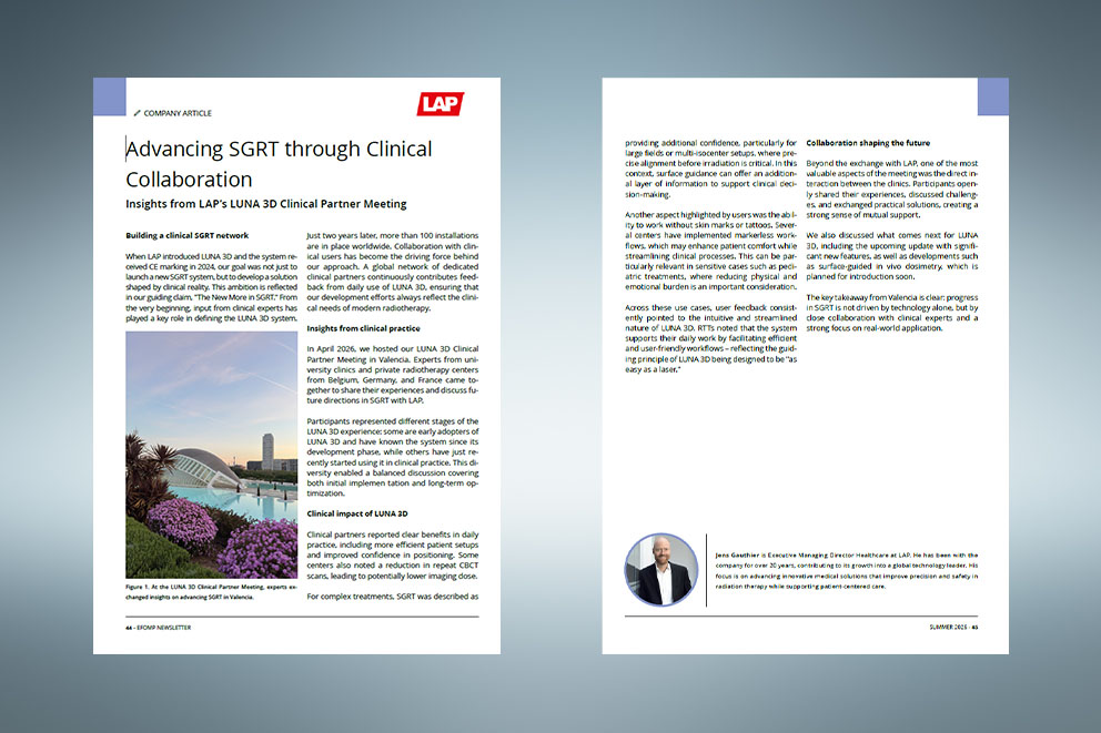 EFOMP: Advancing SGRT through Clinical Collaboration